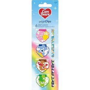 Care Bears 6-Pack Magnetic Bookmarks NWT